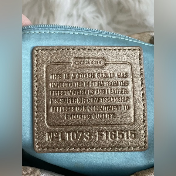 Coach Gold and Cream Crossbody Bag - Picture 11 of 12